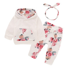 2021 Best Selling Children Floral Solid Colors Two Pieces Spring Suits